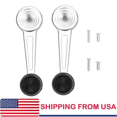 Manija de manivela de ventana para camioneta Ford NUEVO cromo EE. UU. 1 par juego 2x Foto 1 de 4