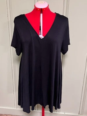 Top Grace Elements Swing Talla XL Negro Cuello en V Manga Corta Nuevo con Etiquetas Foto 1 de 4