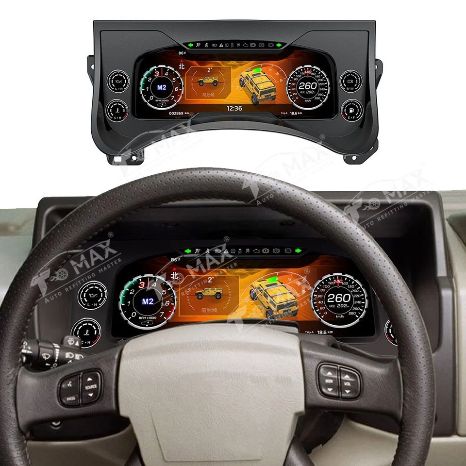 Para Hummer H2 2003-2009 Coche LCD Panel Digital Cluster Pantalla Virtual Foto 1 de 4