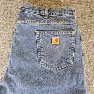 CARHARTT Mens Jeans 40 X 36 Insulated Flannel Lined Relaxed Fit Denim Med Wash - Picture 1 of 11
