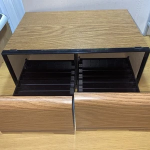 Vintage VHS-Videokassette 2 Schubladen Aufbewahrung für 16 Kassetten Smart-Schränke - Bild 1 von 9