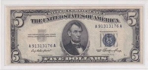 Legal Tender 5 Dollar Note 1953 AA  - Picture 1 of 1