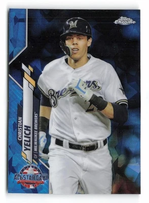 Topps 2020 actualización cromada edición Sapphire #U-269 Christian Yelich Brewers Foto 1 de 2