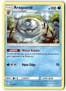 2017 Sun & Moon Araquanid #46 Stage 1/Uncommon - Picture 1 of 2