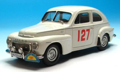 wonderful whitemetal modelcar 1/43 VOLVO PV444LS #127 RALLYE MIDNATTSSOLEN 1958 - Image 1 of 3
