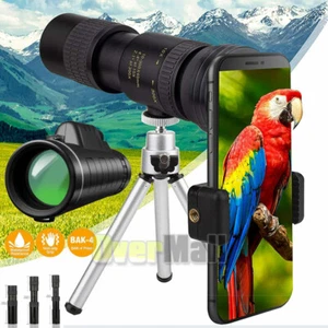 HD Monocular Monoculars Phone Camera Zoom Lense+Tripod Bag Phone Mount Telescope - Picture 1 of 72