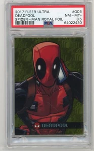 PSA 8,5 2017 Fleer Ultra Marvel Spider-Man Royal Foil #GC6 Deadpool /99 - Bild 1 von 2