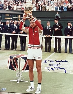 BJORN BORG SIGNED 16X20 PHOTO BAS S06931 W/ 5X WIMBLEDON CHAMP INSCRIPTION - Picture 1 of 1