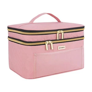 8.8L Double Layer Travel Makeup Bag Women, Large Cosmetic Case, Organizer for... - Picture 1 of 7