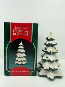 Santa’s Best Village Accessory Christmas in Vermont Snow Covered Pine Tree - Picture 1 of 11