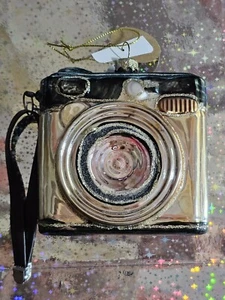 KAMERA- Oldschool-FOTOAPPARAT -Nostalgie--Dekokugel--Baumschmuck--Aufhänger-NEU! - Bild 1 von 8