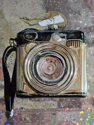 KAMERA- Oldschool-FOTOAPPARAT -Nostalgie--Dekokugel--Baumschmuck--Aufhänger-NEU! - Bild 1 von 4