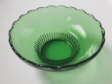 Vintage EO Brody Co Green Glass Scalloped Bowl Cleveland OH  M2000 