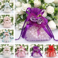 20pcs Organza Wedding Party Favor Drawstring Decor Gift Candy Sheer Bags Pouches