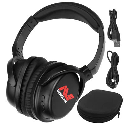 MINELAB ML 80 Equinox Bluetooth Wireless Low Latency Headphones, Case, 1/8" Plug