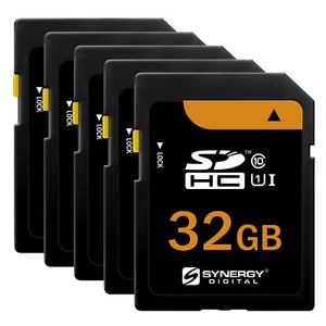 Synergy Digital 32GB, SDHC UHS-I Memory Cards - Class 10, U1 - Pack of 5 - Picture 1 of 6