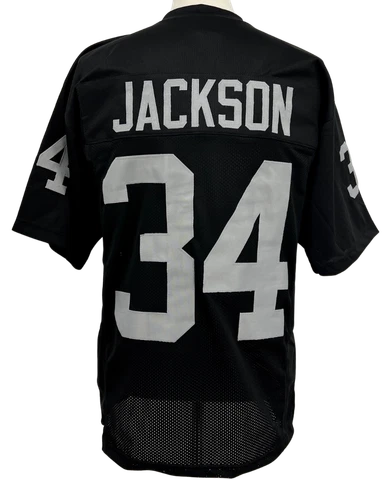 Unsigned Custom Sewn Stitched BO JACKSON Raiders Black Jersey Sizes M to 5XL Cover