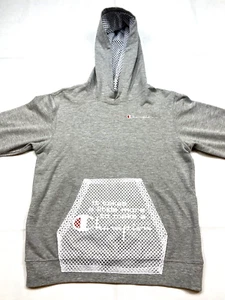 Champion XL Gray Hoodie Logo Camping Kangaroo Pocket Hiking Embroidered Mesh - Picture 1 of 11
