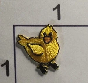 Tiny Yellow Chick Chickadee Bird Embroidered Iron On Applique Patch - Picture 1 of 1