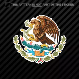 Mexican Coat of Arms Sticker Self Adhesive Vinyl Mexico flag MEX MX - Bild 1 von 1