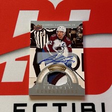 2022-23 Upper Deck Trilogy Generations Gabriel Landeskog Relic /15 Auto #TG-12B