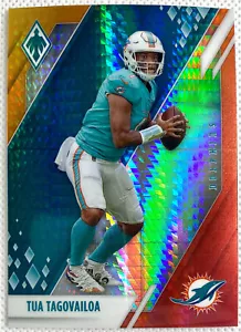 Carta 2021 Panini Phoenix Football Tua Tagovailoa Fire Burst 76 SP Miami Dolphins - Foto 1 di 2