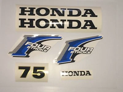 Honda 75 hp  Outboard decal set 4-Stroke Decal Kit Marine Vinyl   FAST FREE SHIP - Image 1 of 4