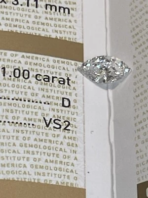 Marquise 1.00 Carat D/vs2 Gia unique gorgeous shape amazing brilliance - Image 1 of 4