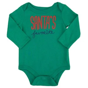 Infant Boys Green Santa's Favorite Christmas Bodysuit - Picture 1 of 1