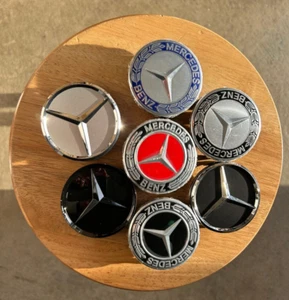4PCs Wheel Center Rim Hub Caps for Mercedes Benz Black Red Blue Silver 75MM AMG - Picture 1 of 17
