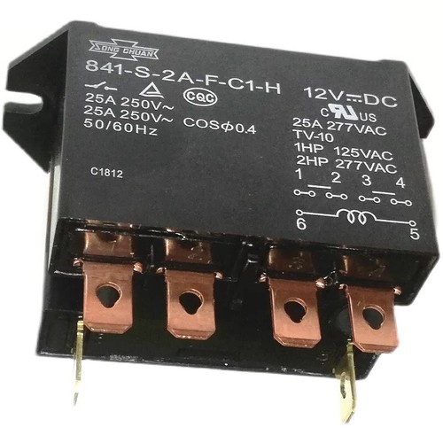 Relè Ad Alta Potenza 841-P-2A-C-H-12VDC 25A 250VAC 6 Pin - MTX-IC - Nuovo - Foto 2