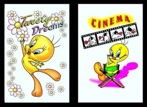 Set 2 Spiegelbilder Looney Tunes Tweety Decorazione Immagine 20x30 CM da Parete - Foto 1 di 1