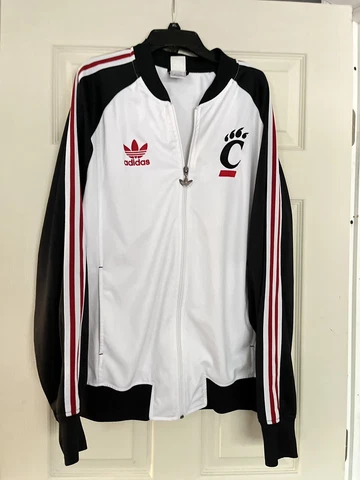Adidas Jacket University of Cincinnati BEARCATS White/Black - Men’s Large Cover