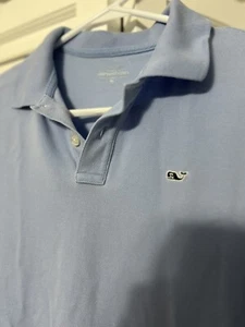 Vineyard Vines Boys Light BLUE SS Polo Shirt Sz XLg  Sz 16 Pique Whale Shirt - Picture 1 of 5