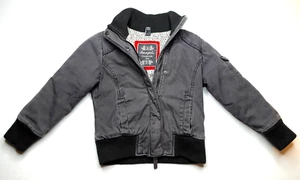 Zara Kids Girls Winter Jacket Gray Zip Up Floral Lining Ages 5-6/118cm - Picture 1 of 7
