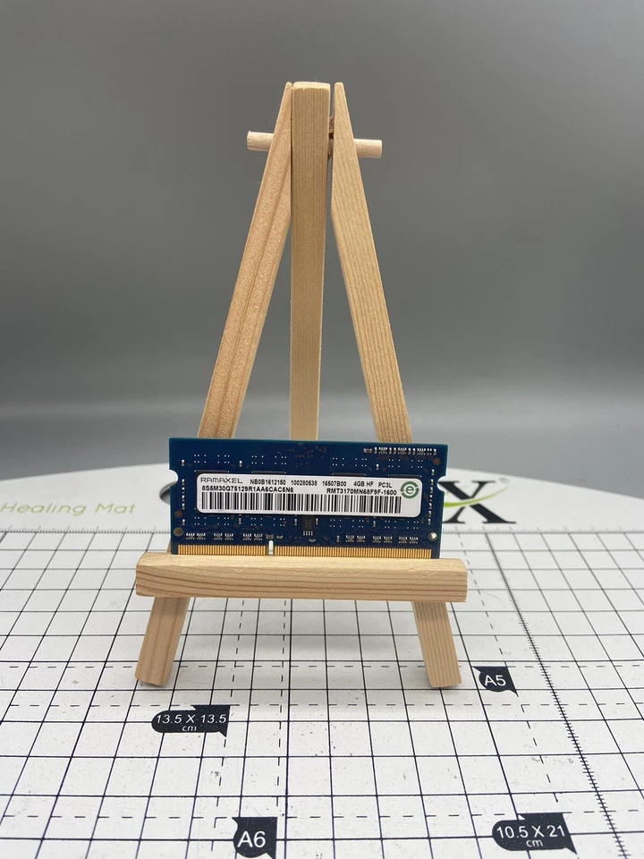 Used RAMAXEL 4GB LAPTOP RAM MEMORY 1Rx8 1.35v PC3L-12800S-11-13-B4 HF RMT3170MN6 - Image 1 of 4