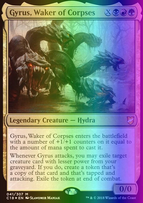 MTG Magic the Gathering Gyrus, Waker of Corpses (41/358) Commander 2018 NM FOIL - Image 1 of 1