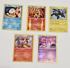 Lot of 5 Pokemon TCG Trading Cards Piplup, Zekrom, Delphox, Mesprit & Ninetales - Picture 1 of 10