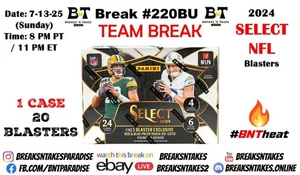 New York Jets 2024 Panini Select Football Blaster CASE 20 BOX Break #220BU - Bild 1 von 1