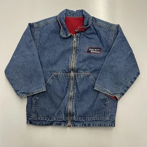 Vintage Little Levis Denim Jeans Full Zip Up Wende Motorrad Jacke Kinder 5 - Bild 1 von 12