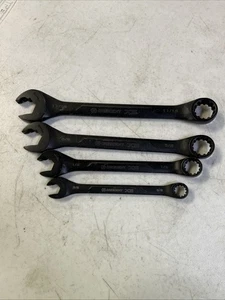 Crescent X6 Black Oxide Spline Open End Ratcheting Combination SAE Wrench 4pc - Picture 1 of 8