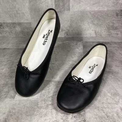 Zapatos de Ballet repetito Cinta Plana Cuero Negro Talla 36 USADOS Japón Envío Gratis Foto 1 de 4