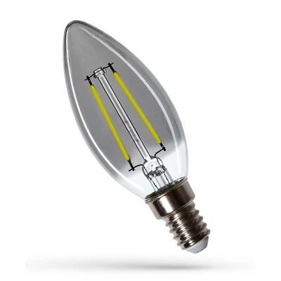 Spectrum LED Filament Kerze 2,5W = 16W E14 klar Rauchglas Neutralweiß 4000K - Bild 1 von 3