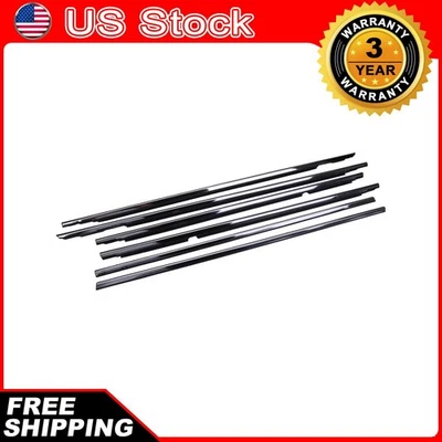 6Pcs Door Window Trim Weatherstrip Seal Belt For Toyota Land Cruiser 1991-1998 - Image 1 of 4