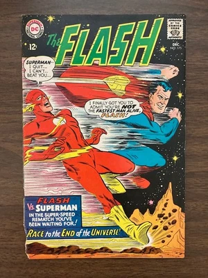 Flash #175 1967 DC Comics 2nd Superman Vs Flash Race Silver Age LOWER GRADE KEY - Image 1 of 4