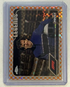2024 Topps Cromo Fórmula 1 F1 ALAIN PROST Naranja Checker Bandera Refractor/25 - Imagen 1 de 2
