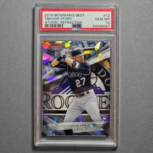 2016 Bowman's Best Atomic Refractor #12 Trevor Story RC Rockies PSA 10 Gem Mint - Picture 1 of 2