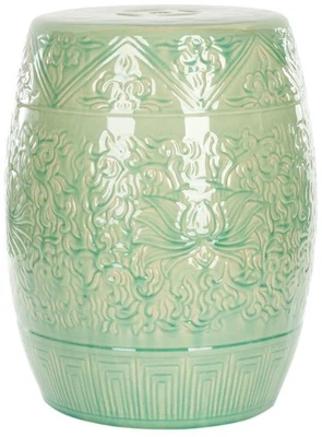 Safavieh Lotus Lime Green Ceramic Garden Stool - Image 1 of 3