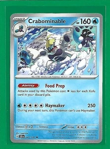 Pokémon TCG SV-Stellar Crown Crabominable #42/142 Regular Uncommon - Picture 1 of 2