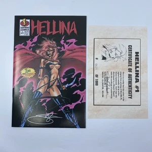 Hellina #1 firmato da Steven Zyskowski Lightning Comics (1994) COA 421/1000 VF/NM - Foto 1 di 9